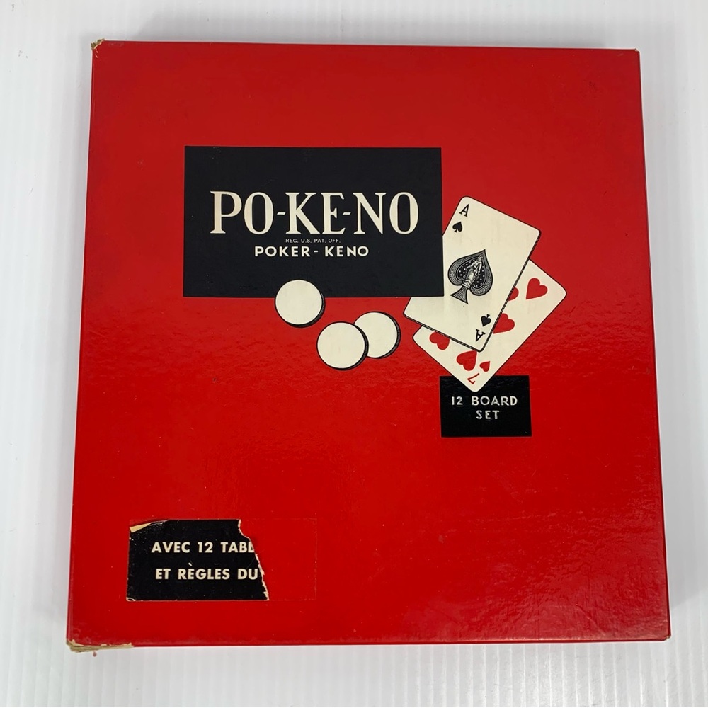 Po-Ke-No Game Vintage US Playing Card Co Bicycle 12 Pokeno
Card Set No Chips
